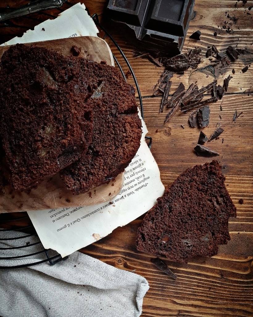 Plumcake pere e cioccolato