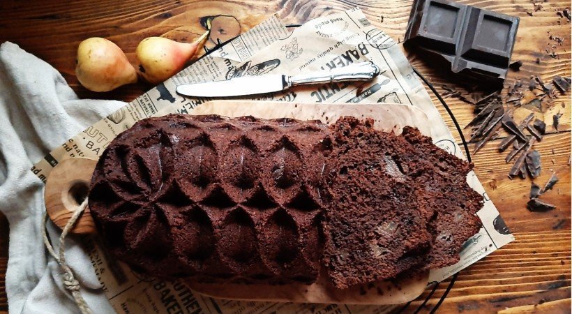 Plumcake pere e cioccolato